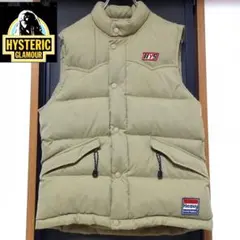 ヒステリックグラマー ベージュワンポイントダウンベスト アーカイブ ヴィンテージ