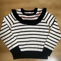 ALGYストライプフリル長袖 S