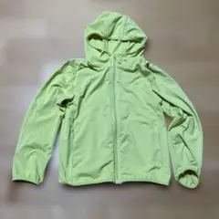 中古　UNIQLO ライムグリーン フルジップパーカー　120 キッズ