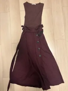 SNIDEL スナイデル ノースリーブワンピース ロングスカート ブラウン