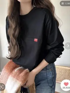 クラシカルエルフ　綿100％シルケット素材裾ドロストオーバーサイズTシャツ