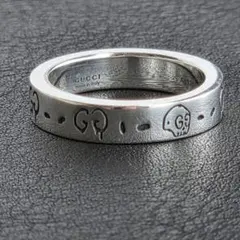 美品 GUCCI グッチ ゴースト スカル リング 8号 シルバー925