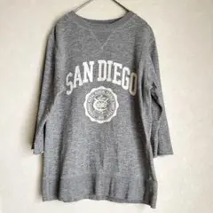 ビューティ＆ユース　SAN DIEGO ロゴスウェット　7分袖