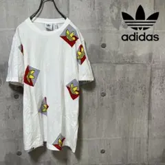 adidas 半袖　Tシャツ　ロゴ柄　ホワイト　メンズM相当