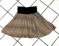 膝丈スカート　ウエストゴム