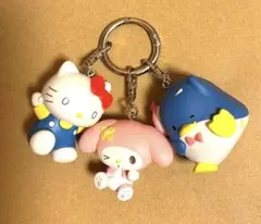非売品！サンリオ すってんころりんフィギュア2 オリジナル3連キーホルダー