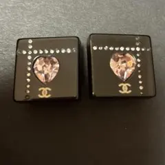 シャネル　ココマーク イヤリング ハート ストーン クスエア
