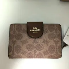 COACH　CW786　二つ折り財布 ジップウォレット シグネチャー キャンバス
