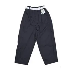 ニコアンド サッシュベルト付き コットン パンツ ブラック タグ付き