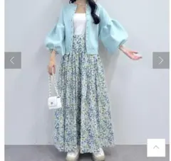 前後2WAYパールぽわんとスリーブニットカーディガンのサムネイル