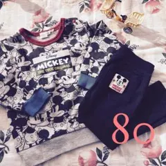ミッキーマウス子供服上下セット　80