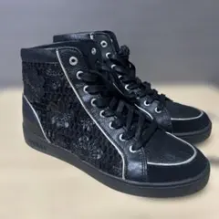 GUESS ハイカット6センチインヒールスニーカー ブラック レース23.5のサムネイル