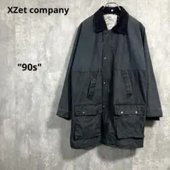 90s XZet company オイルドジャケットM イングランド製　襟コーズ