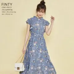 トッコクローゼット　ビンテージライクなラッフルスリーブワンピース