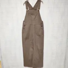 GU ジーユー (L)　デニムサロペット ストレートパンツ