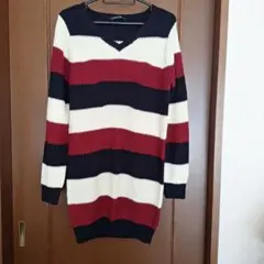 INGNI ストライプ Vネック ニット