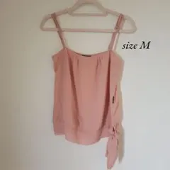 ピンク サイドリボン キャミソール Mサイズ