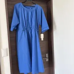 青のワンピース M-L サイズ T607