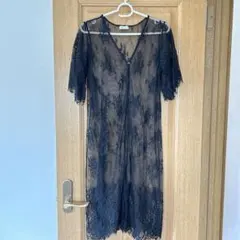 earth music&ecology ブラックレースカーディガン