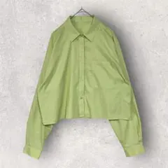 GU/ジーユー　カラークロップドシャツ　トップス　羽織り　長袖　UVカット　Ｌ