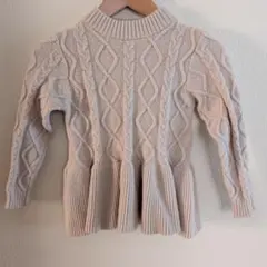 petit main ケーブルニットセーター M