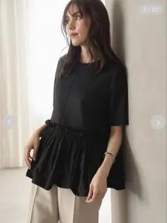 Mila Owen ドッキングペプラムトップスブラウス Sのサムネイル