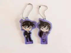 名探偵コナンカフェ 工藤新一、毛利蘭 アクリルキーホルダー