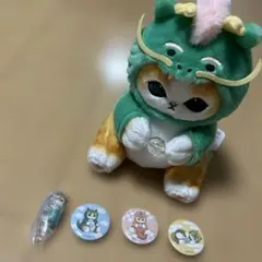 mofusand ハッピーバッグ2024 辰にゃんぬいぐるみ　缶バッジ3種セット