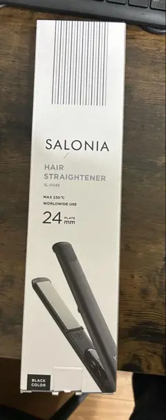 SALONIA ヘアストレートナー ブラック 24mm