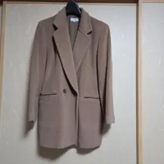 ベージュ シングルブレスト チェスターコート 38