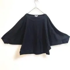 美品✨エンスウィート　ensuite ドルマンスリーブカットソー　黒　ゆったりのサムネイル