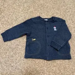 コンビミニ ダークグレー カーディガン 80