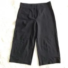 agnes b. 黒 ワイドパンツ クロップド