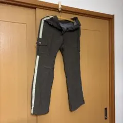 ナイロン ダークブラウン ワークパンツ M