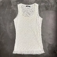 INGNI レースタンクトップ インナー アイボリー 総レース Mサイズ