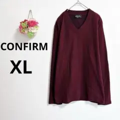 a5703 コンファーム　Vネック　長袖　カットソー　ロンT カジュアル　XL