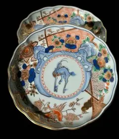 古伊万里　麒麟　キリン　年木谷窯　蒼峰作　鳥菊梅麒麟　盛り付け皿　4枚　金縁 2026年最新】年木谷窯の人気アイテム - メルカリ