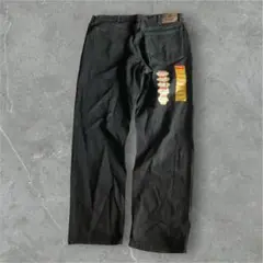 新品　00s archive Wrangler ワイドブラックデニムパンツ34