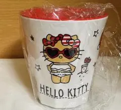 日焼けキティ　メラミンコップ(まとめ買い可)