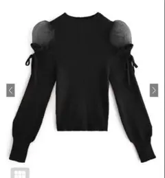 GRL チュールショルダーリボンニットトップス[k9256d]