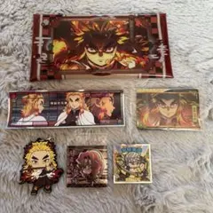 鬼滅の刃 煉獄杏寿郎他 ステッカーセット キーホルダー ケース 6点