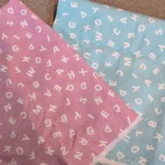 アルファベットプリント生地 60×110cm２点セット