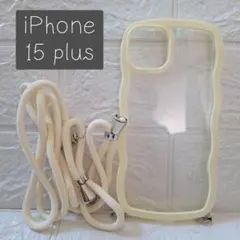 iPhone15plus スマホケース カバー イエロー ショルダー ストラップ