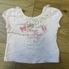 mezzo piano ピンク Tシャツ