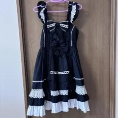 ベイビー　プチドールジャンパースカートワンピース　編み上げ　レース　BABY様 ベイビー プチドールジャンパースカートワンピース 編み上げ レース