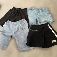 160 150 ポンポネット　ラブトキ　ユニクロ　春夏　ハーフパンツ　キュロット