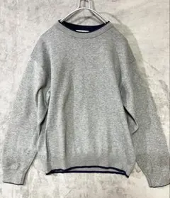 CIAOPANIC TYPY クルーネック ニット　グレー×ネイビー　美品(Ｍ)のサムネイル