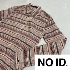 NO ID. ノーアイディー　長袖シャツ　エスニック　アジアン