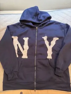 ジップパーカー ネイビー