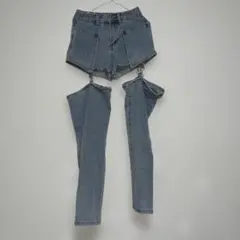 デニムショートパンツ＆ロングパンツセット